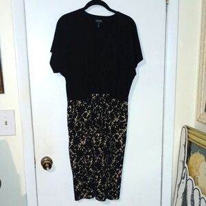 Escada Sport Size 42(Large) Dress Black/Beige With POCKETS